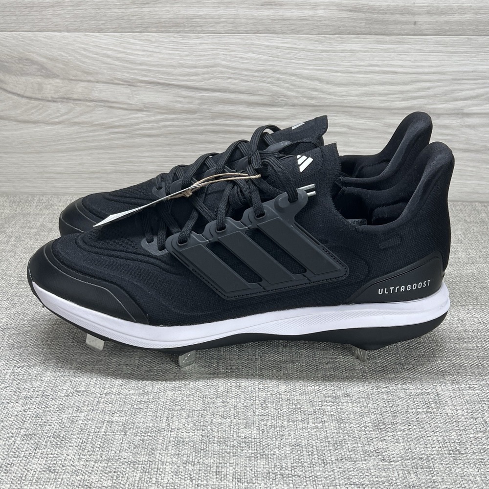 Adidas UltraBoost Light Cleat 'Black White' Baseball nby ID8610 Mens Size 13 - Picture 2 of 8